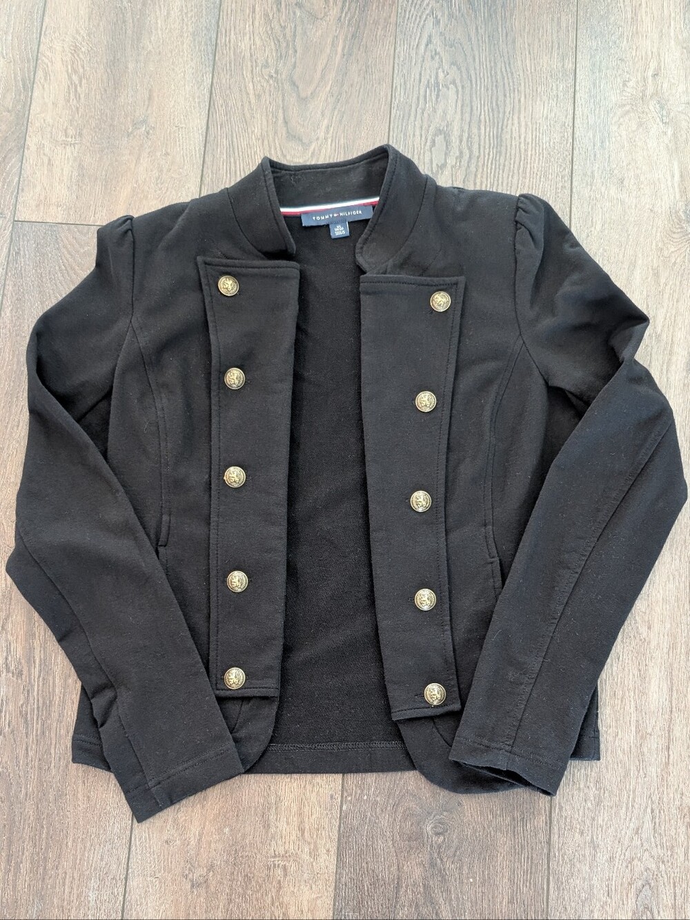 Tommy Hilfiger Women's Black Military Style Blazer